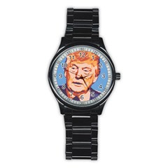 Orange Donald Trump Stainless Steel Round Watch by vintagetrump