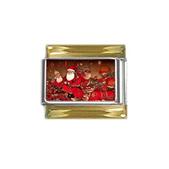 Christmas Art Gold Trim Italian Charm (9mm)