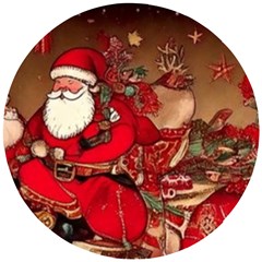 Christmas Art Wooden Puzzle Round by myclothy