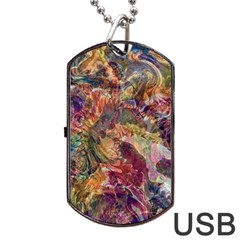 Blended Symmetry Dog Tag Usb Flash (one Side)