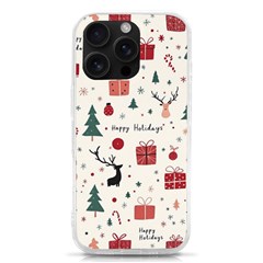 Happy Holiday Xmas Christmas Pattern Iphone 16 Pro Tpu Uv Print Case