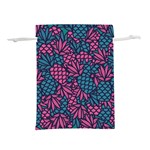 Summer Pineapples Lightweight Drawstring Pouch (M) Front