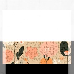 Minimalist Pattern With Simple Lines,flower And Shapes, Creating A Clean And Modern Rectangular Jigsaw Puzzl by myclothy