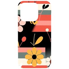  Minimalist Pattern With Simple Lines,flower And Shapes, Creating A Clean And Modern Iphone 15 Pro Black Uv Print Pc Hardshell Case