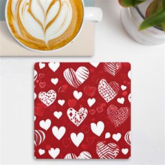 Valentine Uv Print Square Tile Coaster  by pollyparadiseartshop