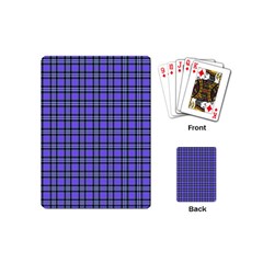 Blue Tartan Plaid 1 Playing Cards Single Design (mini) by dressshop