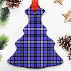 Blue Tartan Plaid 1 Christmas Tree Ornament (two Sides) by dressshop