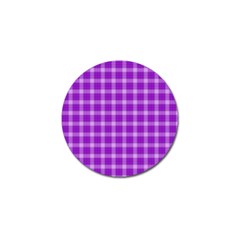 Purple Plaid Tartan 3 Golf Ball Marker by dressshop