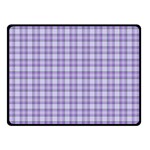 Purple Plaid Tartan 2 Two Sides Fleece Blanket (Small) 45 x34  Blanket Back