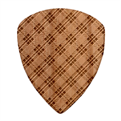 Purple Plaid Tartan 1 Diagonal Wood Guitar Pick (set Of 10) by dressshop