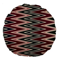 Pattern Zigzag Stripe Design Large 18  Premium Round Cushions by Maspions