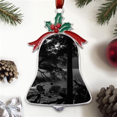 Los Alerces National Park Waterfront Landscape, Argentina002 Metal Holly Leaf Bell Ornament by dflcprintsclothing