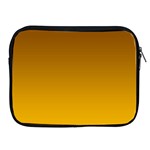 Chocolate Brown To Amber Orange Linear Gradient Apple iPad 2/3/4 Zipper Cases Front