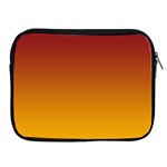 Burgundy Red To Amber Orange Linear Gradient Apple iPad 2/3/4 Zipper Cases Front