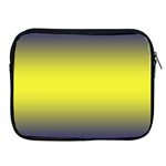 Navy Blue To Electric Yellow Bilinear Gradient Apple iPad 2/3/4 Zipper Cases Front