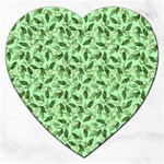 Leaves Pattern Texture Seamless Jigsaw Puzzle (Heart) Front