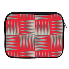 Zigzag Pattern Chevron Red Apple Ipad 2/3/4 Zipper Cases by Bedest