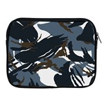 Blue Winter Camouflage, Military Camouflage Apple iPad 2/3/4 Zipper Cases Front