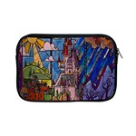 Castle Building Stained Glass Apple iPad Mini Zipper Cases Front