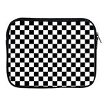 Pattern Checkered Squares Black White Pattern Apple iPad 2/3/4 Zipper Cases Front