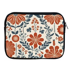 Retro Scandinavian Nordic Flowers Pattern 3 Apple Ipad 2/3/4 Zipper Cases by violetheavensky