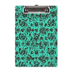 Mid Century Retro Floral 1970s 1960s Pattern 102 A5 Acrylic Clipboard by violetheavensky