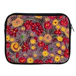 Mid Century Retro Floral 1970s 1960s Pattern 90 Apple iPad 2/3/4 Zipper Cases Front