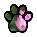 Red Pink Flower Magnet (Paw Print) Front